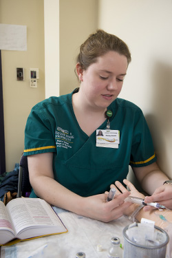 photo of a nursing student