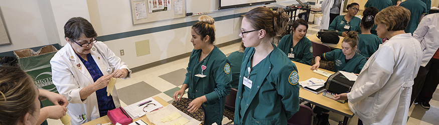 photo of nursing students and professors in class
