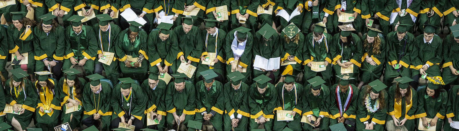 photo of graduates at commencement