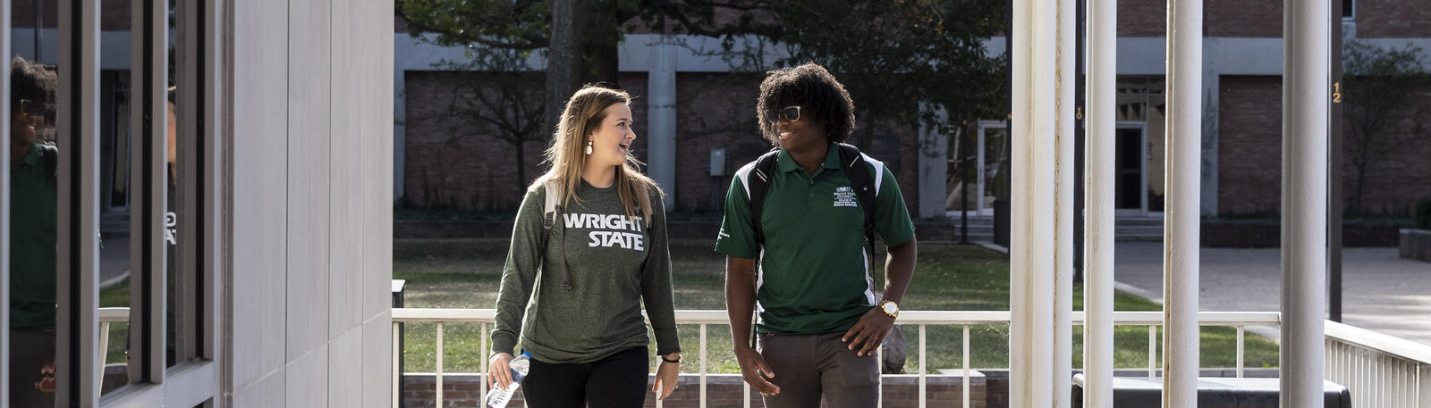 photo of students walking outside on campus