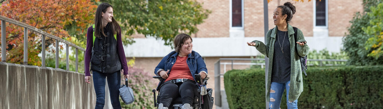 photo of students outside on wright state's campus