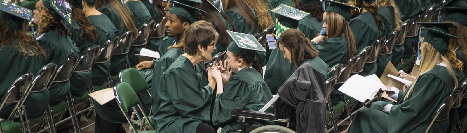 photo of graduates at commencement