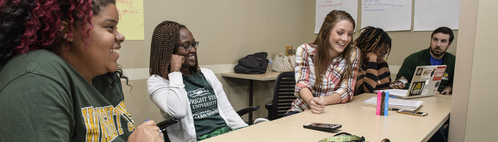 photo of students working together in a classroom
