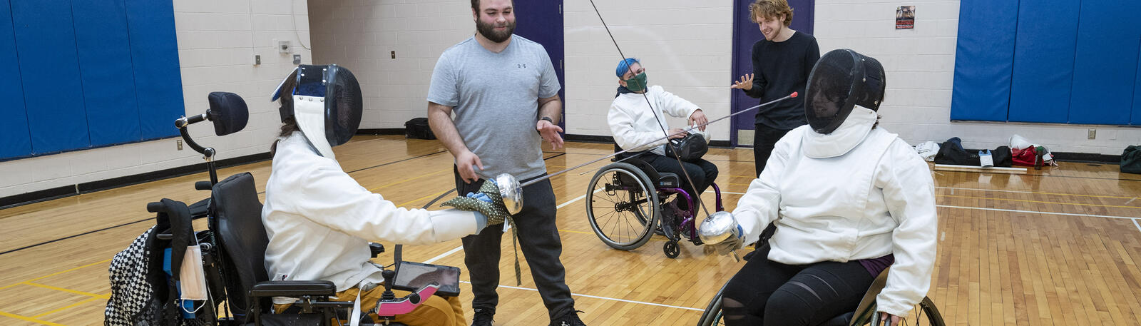 photo of students in an adaptive recreation class