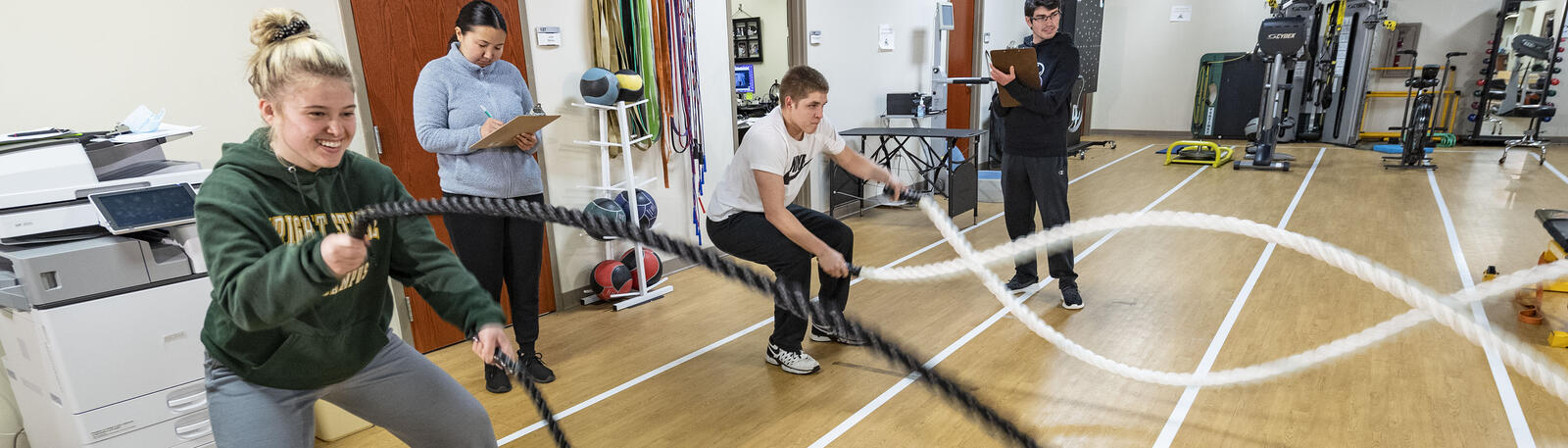 photo of students in a gym