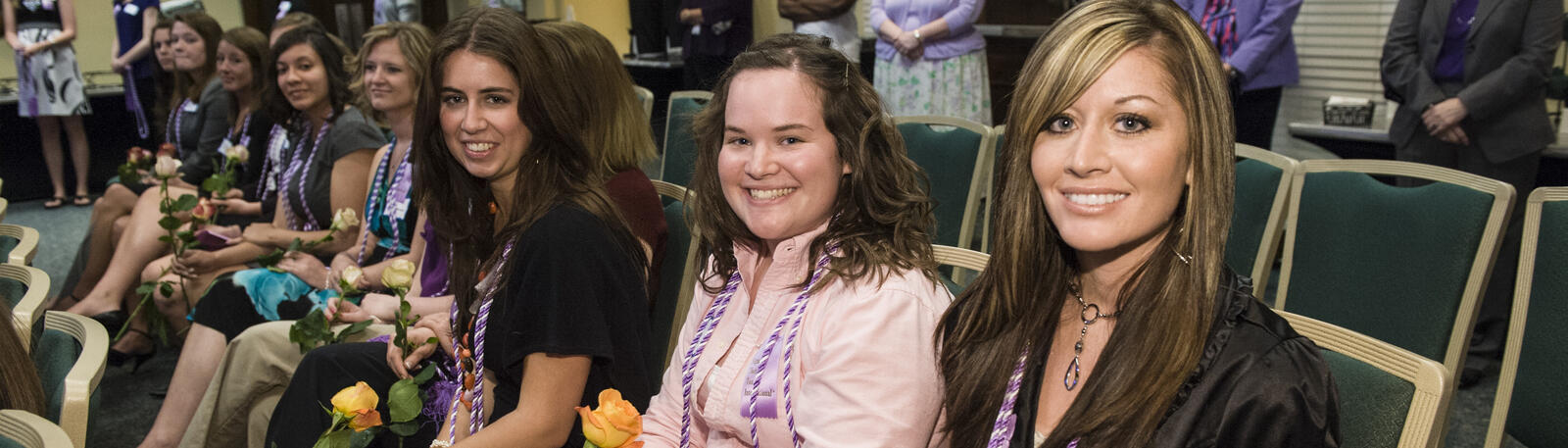 photo of students at an induction ceremony