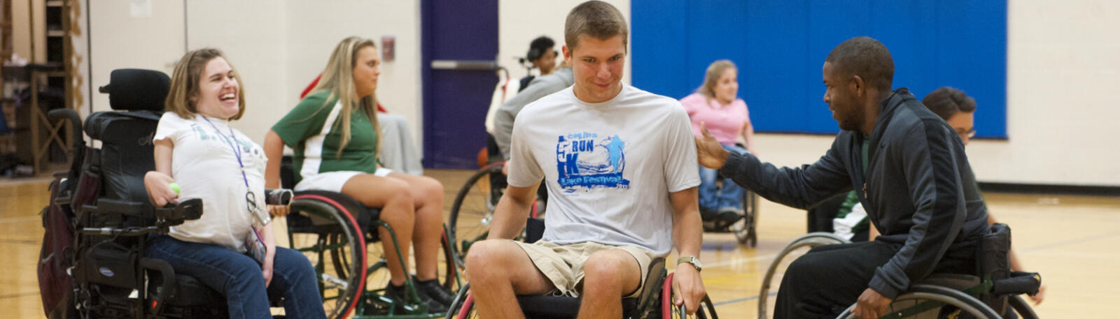 photo of students in an adapted recreation class