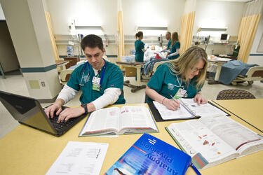 photo of nursing students studying